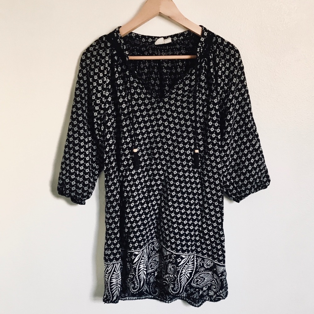 ROXY Boho Caftan Dress Tribal Print